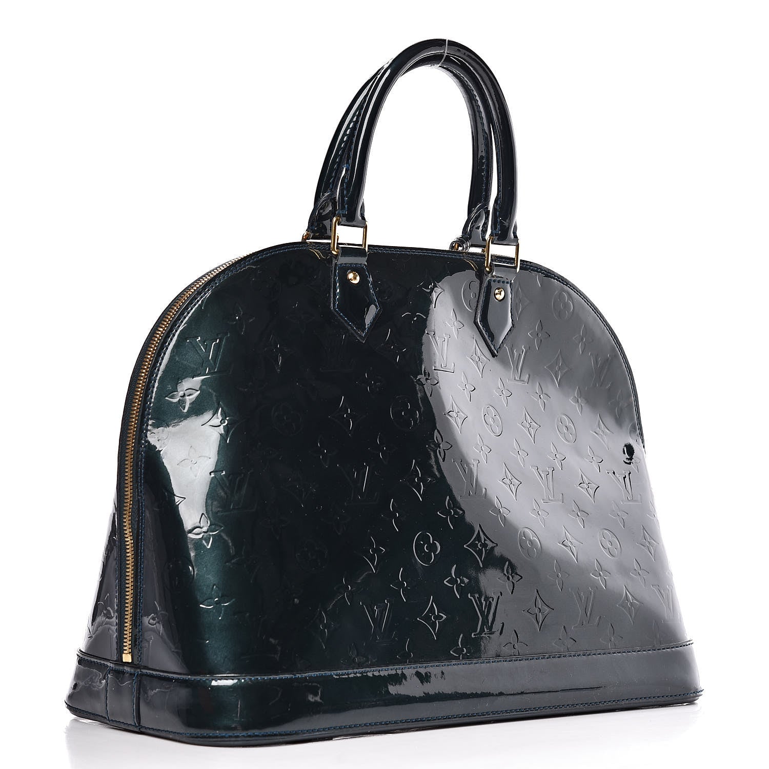 Louis Vuitton Vernis Alma MM Blue Nuit 3 of 16