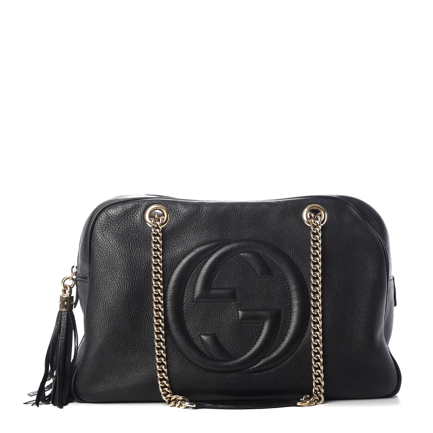 Gucci Pebbled Calfskin Medium Soho Bowler Black 1 of 9