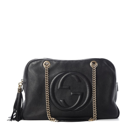 Gucci Pebbled Calfskin Medium Soho Bowler Black 1 of 9