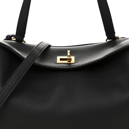 Balenciaga Grained Calfskin Small Rodeo Top Handle Handbag Black 7 of 9