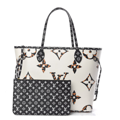 Louis Vuitton Monogram Giant Jungle Neverfull MM Ivory 1 of 12