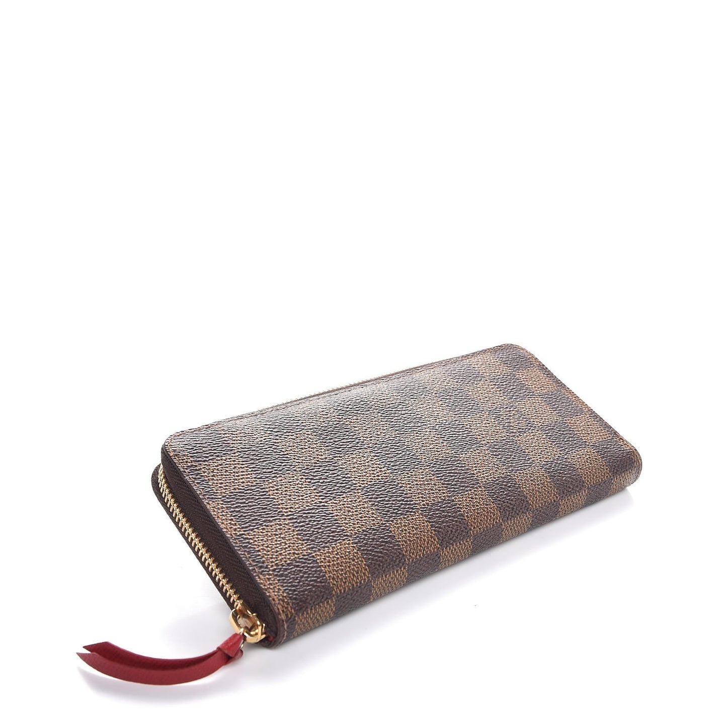 Damier Ebene Clemence Wallet Cherry