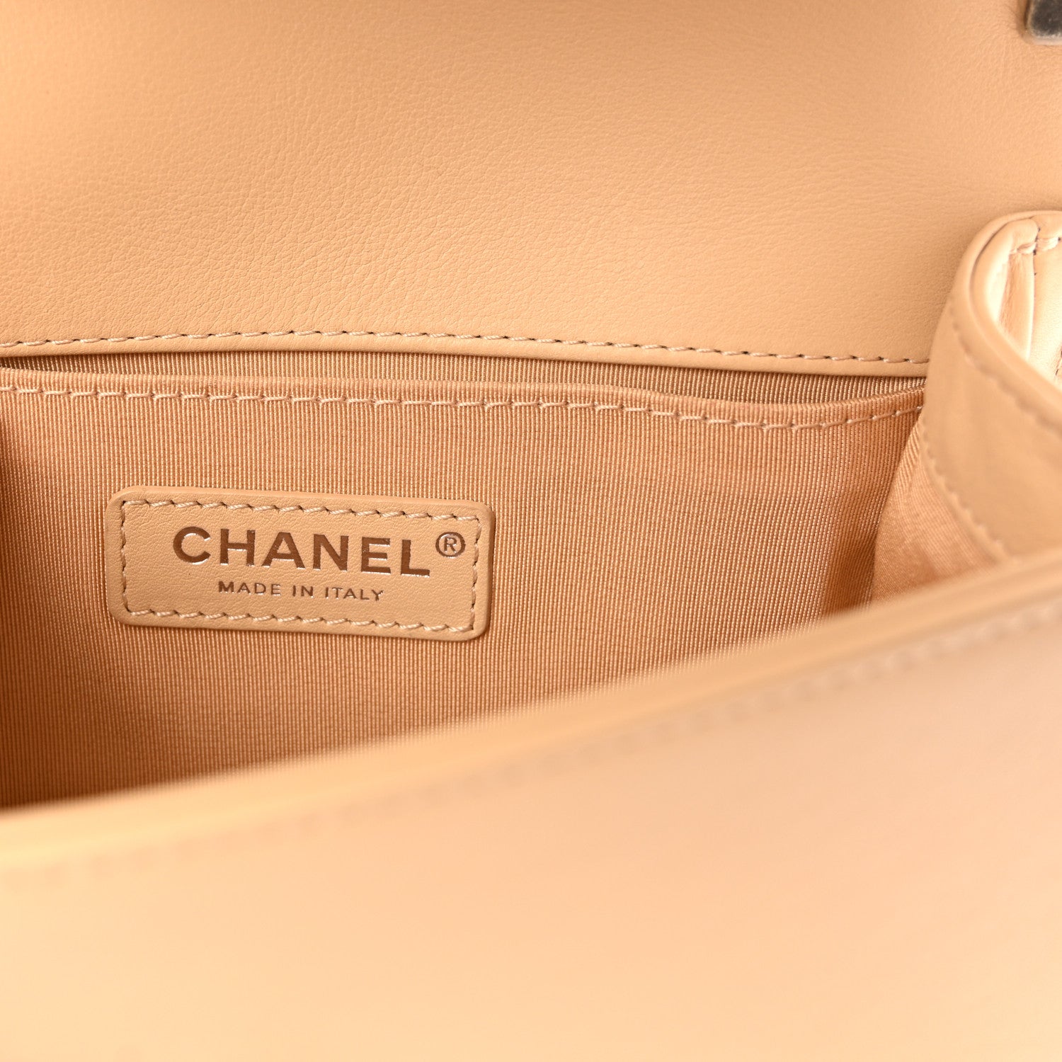 Chanel Lambskin Quilted Small Boy Flap Beige 6 of 10