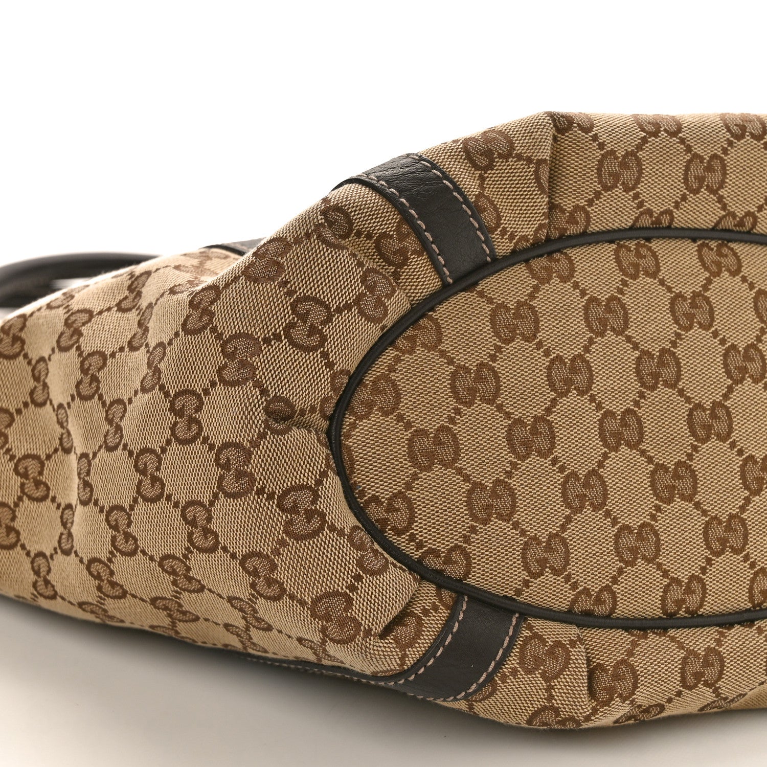 Gucci Monogram Medium D Gold Tote Bag Brown 9 of 12