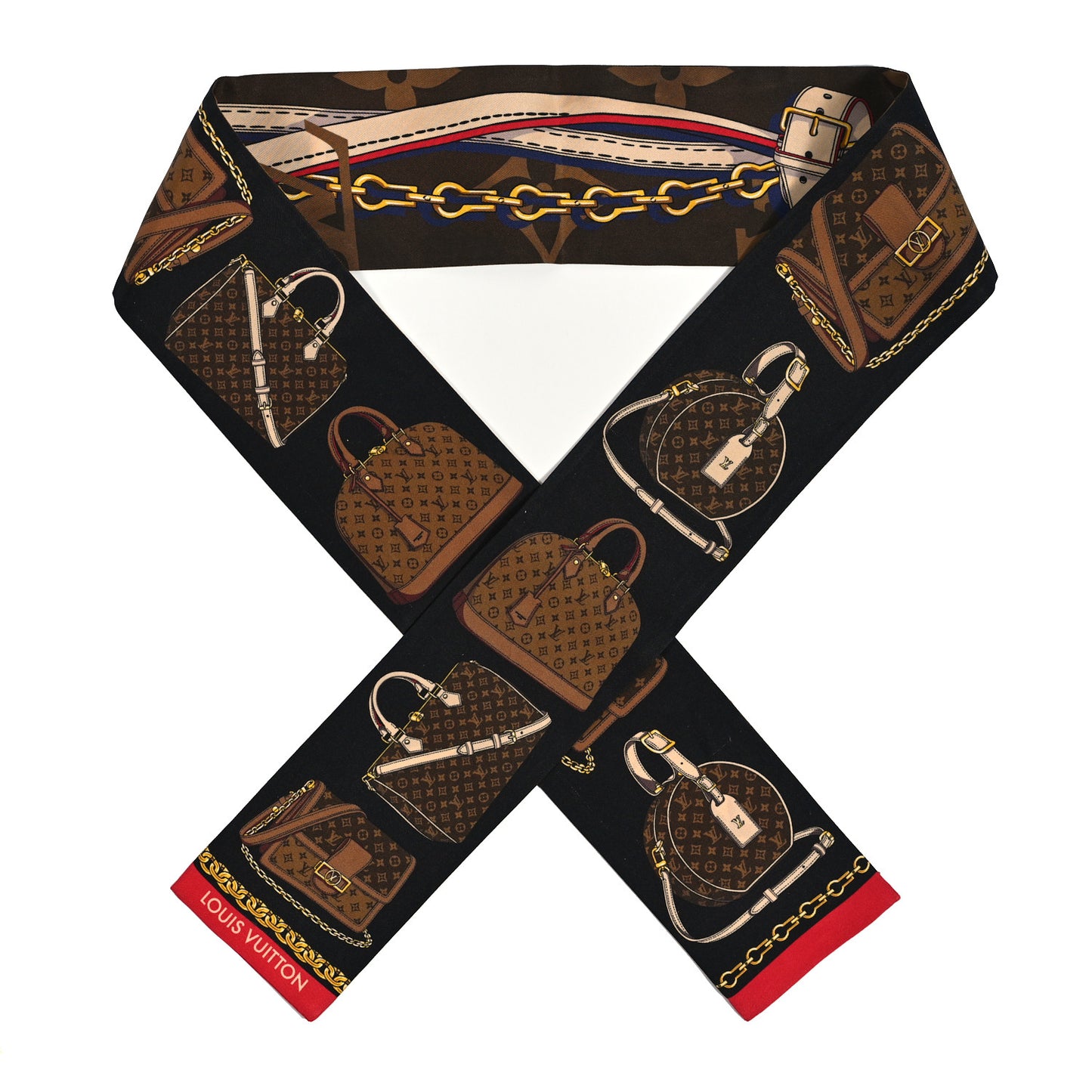 Silk Monogram Tribute To Bandeau Brown