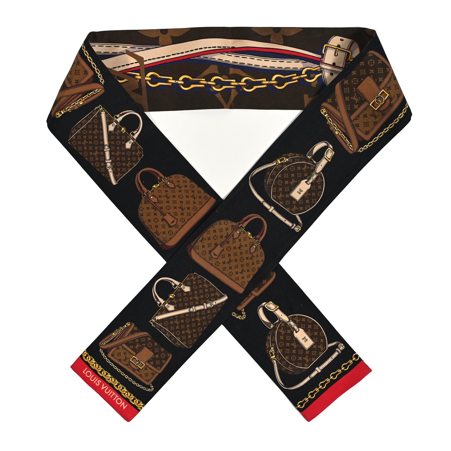 Louis Vuitton Silk Monogram Tribute To Bandeau Brown 1 of 3