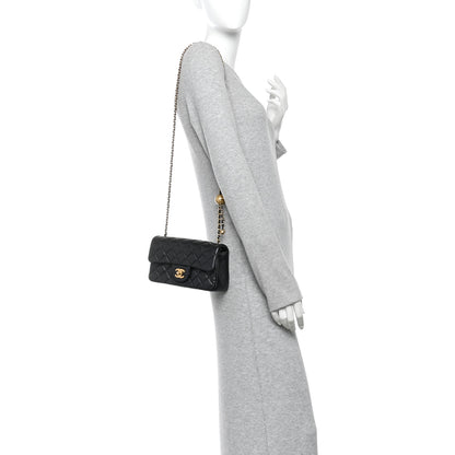Chanel Lambskin Quilted Mini Rectangular Pearl Crush Flap Black 2 of 12