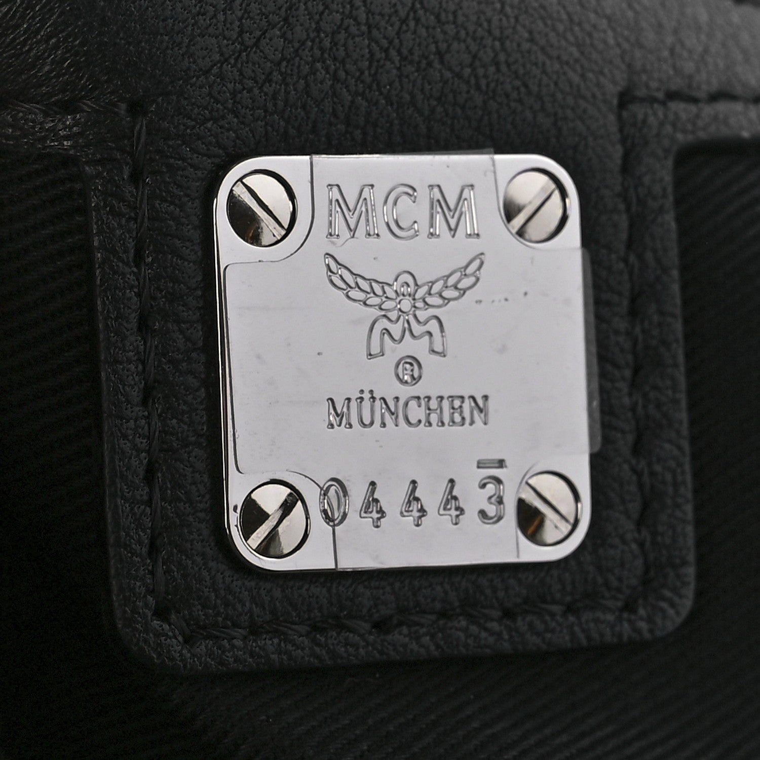 MCM Calfskin Ottomar Monogram Medium Klara Shopper Tote Black 6 of 11