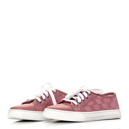 Gucci GG Monogram Calfskin Womens Low Top Sneakers 35 Pink Soft Pink 3 of 7