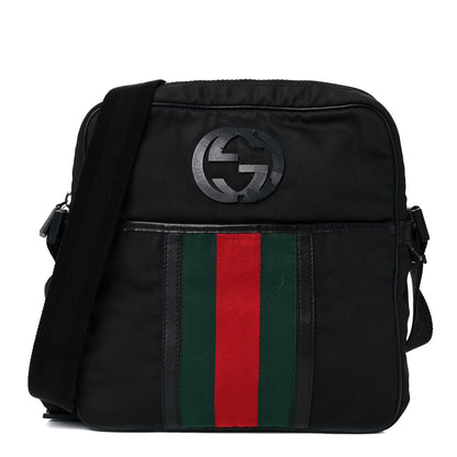 Gucci Canvas Web Viaggio Flight Bag Black 1 of 22