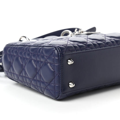 Christian Dior Lambskin Cannage Small Lucky Badges My Lady Dior Navy 6 of 11
