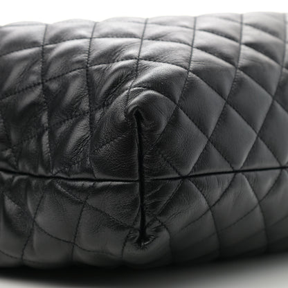 Saint Laurent Lambskin Quilted Maxi Icare Shopping Tote Black 9 of 12