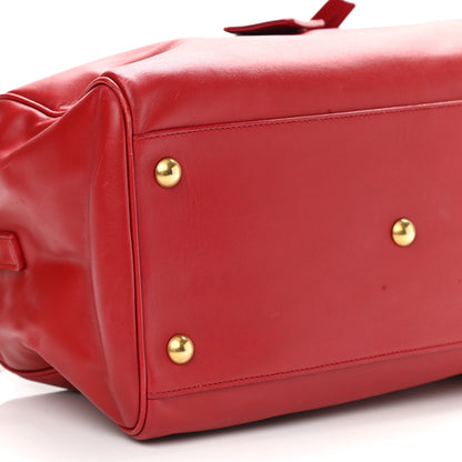 Saint Laurent Calfskin Classic Duffle 6 Red 9 of 15