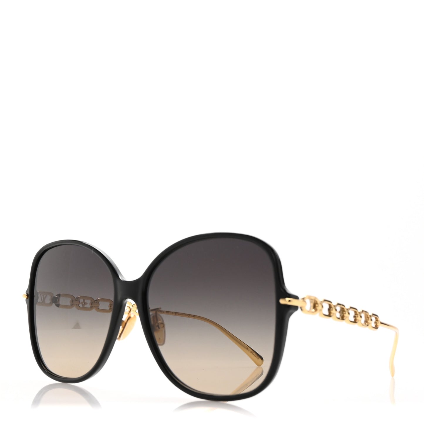 Acetate Metal My LV Chain Two Square Sunglasses Z1907U Black