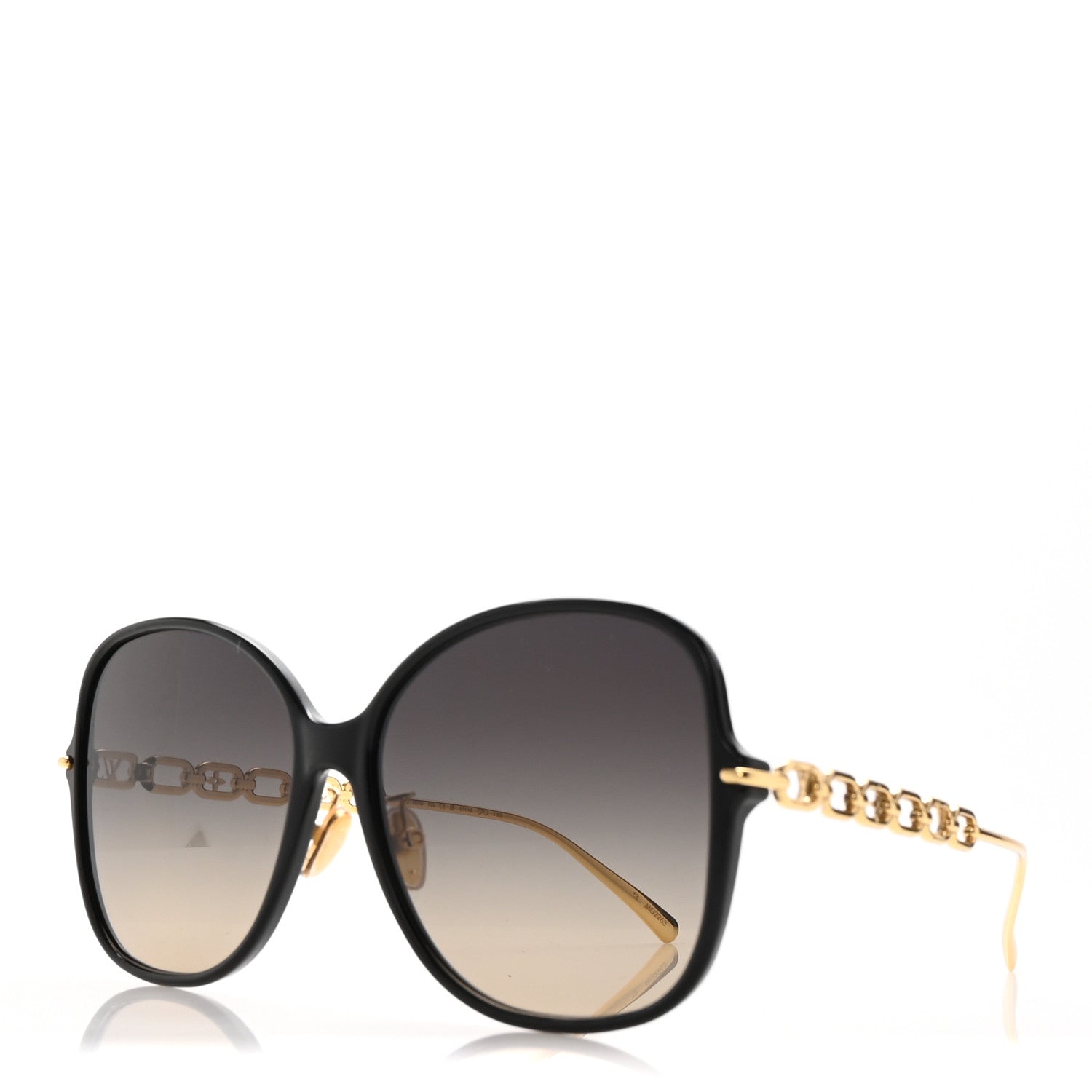 Louis Vuitton Acetate Metal My LV Chain Two Square Sunglasses Z1907U Black 1 of 7