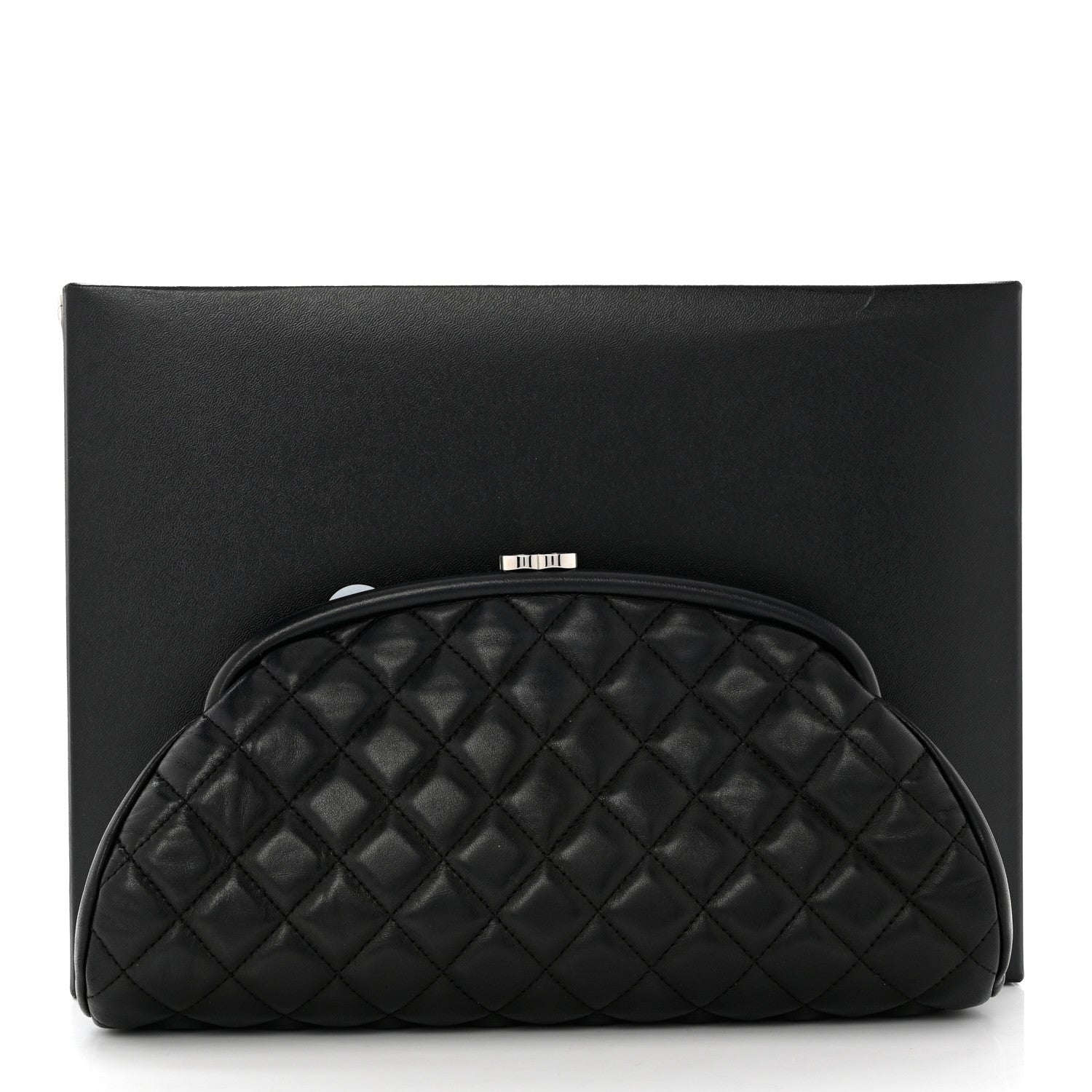 Chanel Lambskin Quilted Timeless Clutch Black 8 of 8
