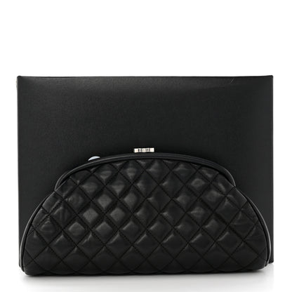 Chanel Lambskin Quilted Timeless Clutch Black 8 of 8