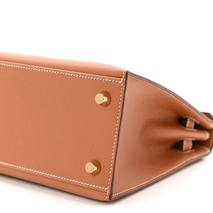 Hermes Epsom Kelly Sellier 25 Gold 10 of 11