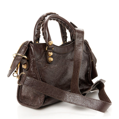 Balenciaga Agneau Giant 12 Gold Hardware Mini City Charbon 4 of 11