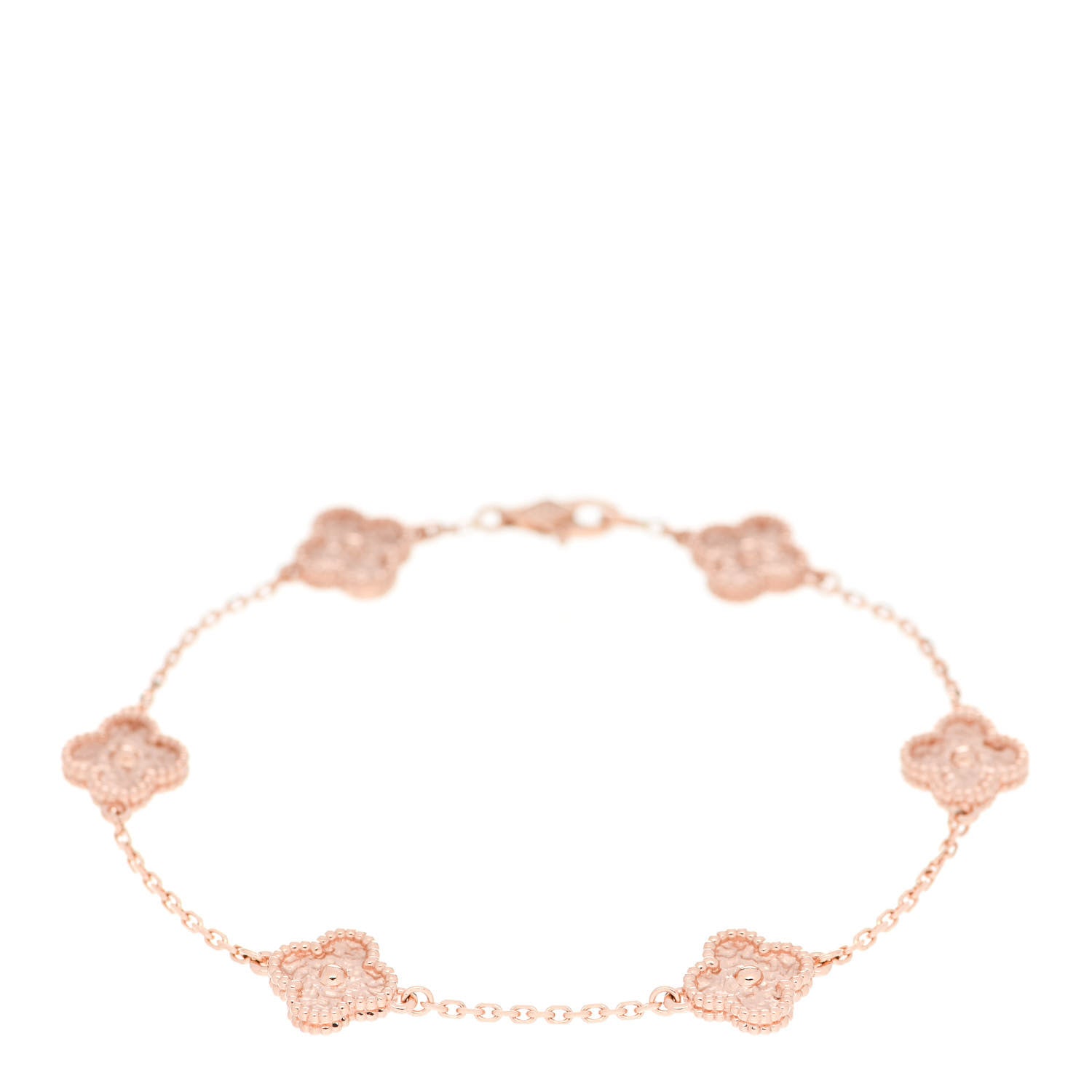 Van Cleef & Arpels 18K Rose Gold 6 Motifs Sweet Alhambra Bracelet 1 of 5