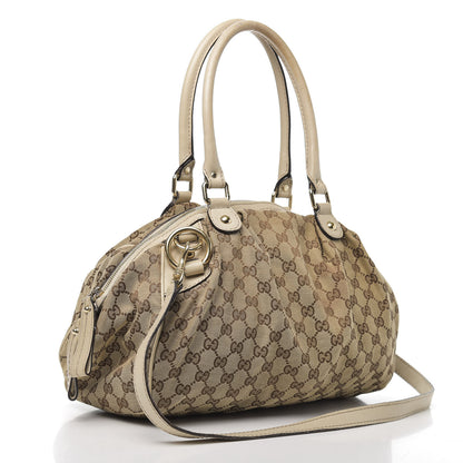 Gucci Monogram Medium Sukey Boston Off White 3 of 22
