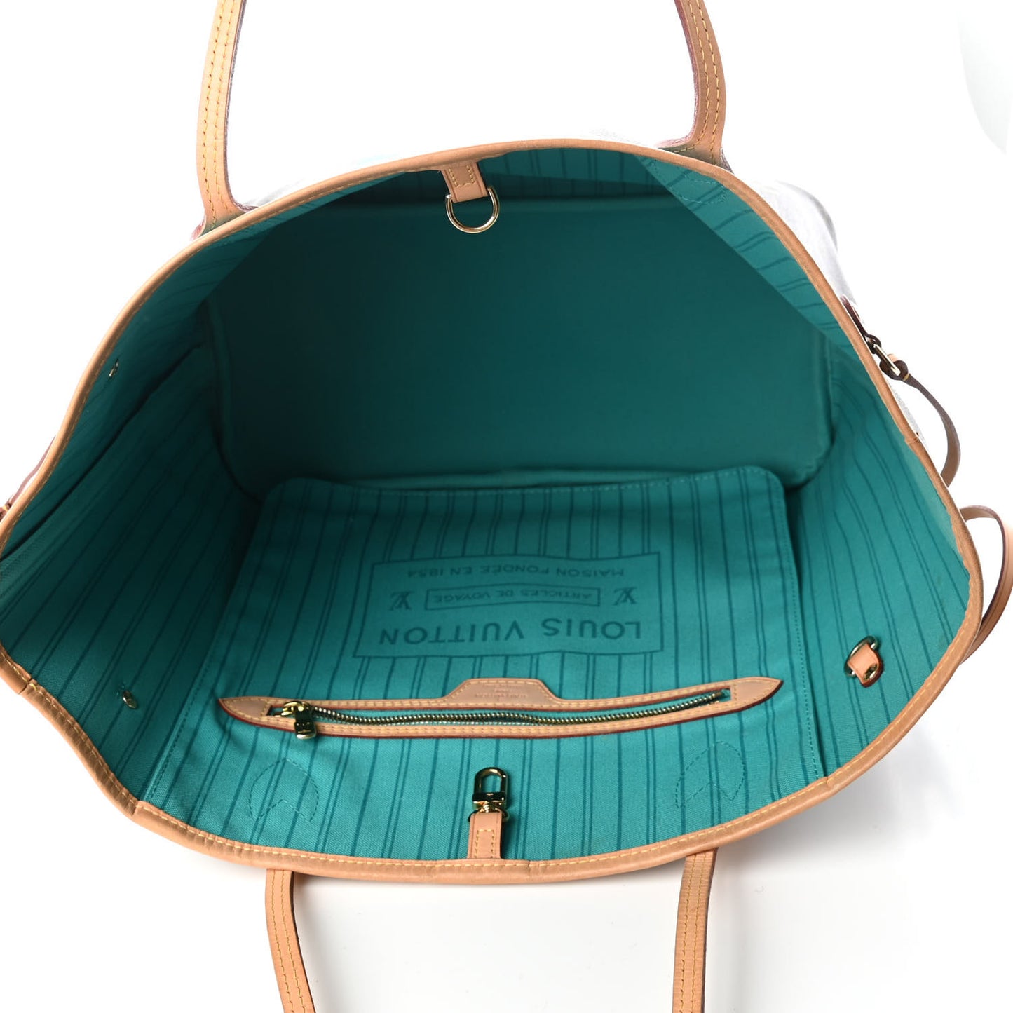 Monogram V Neverfull MM Turquoise