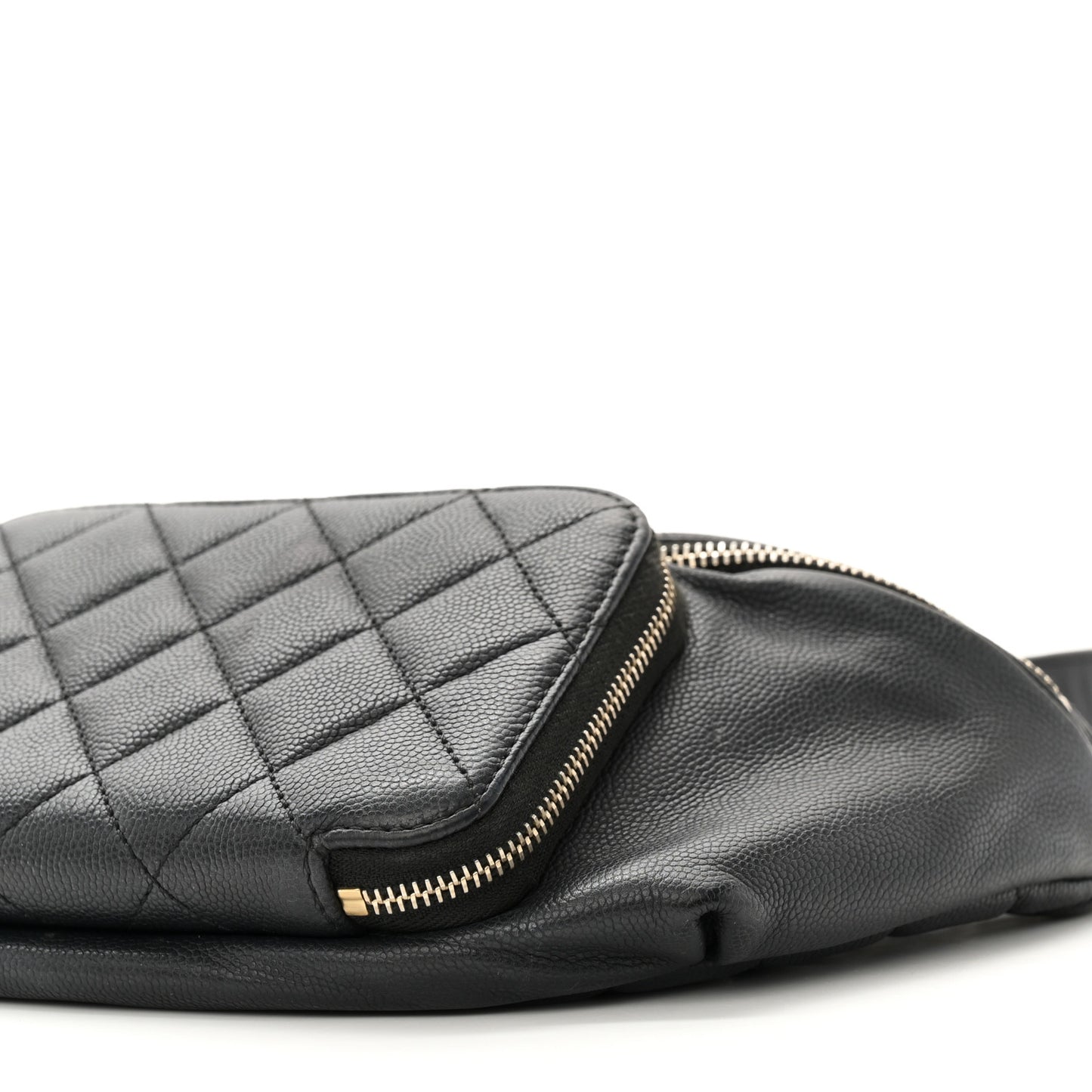 Caviar Quilted Business Affinity Waist Belt Bag Black