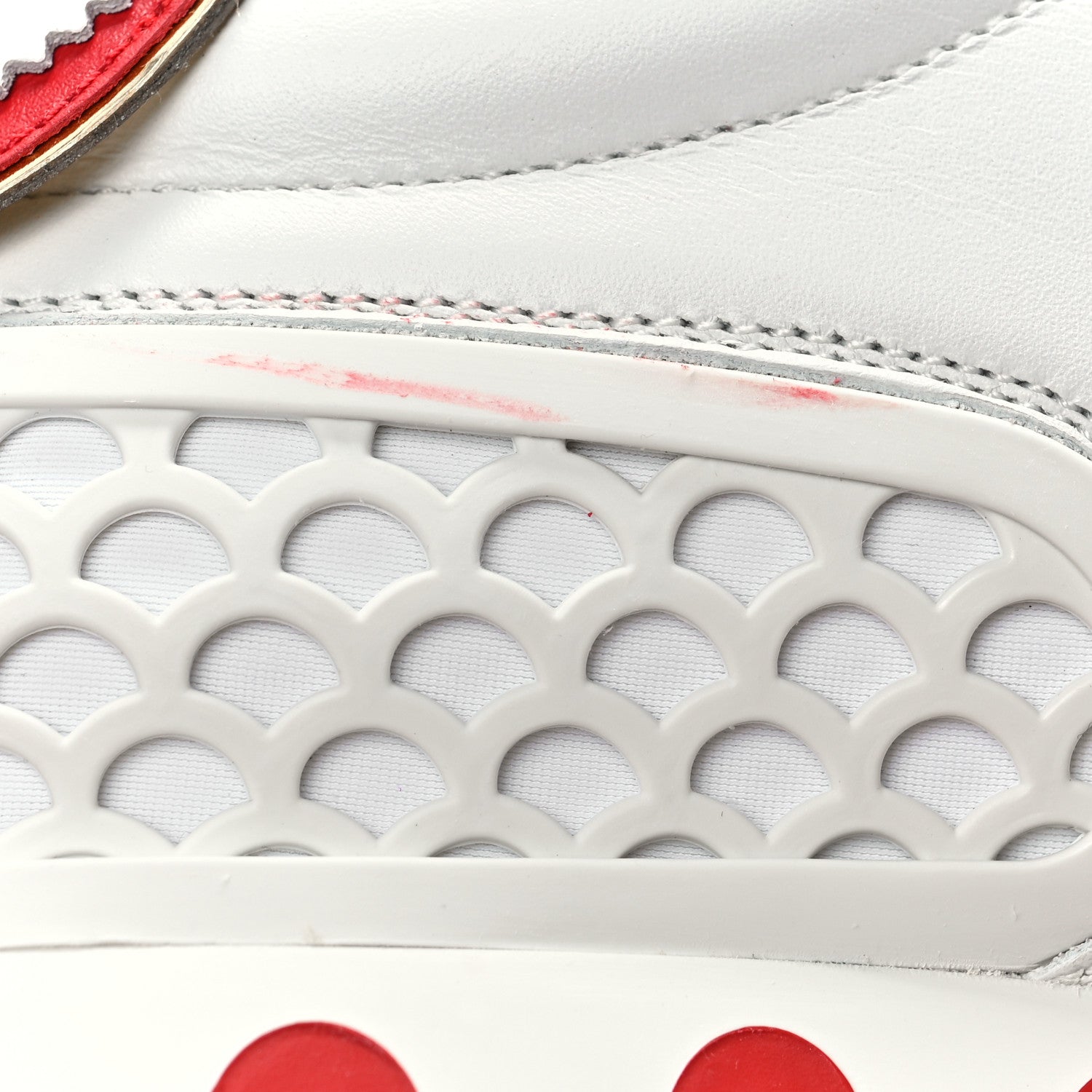Christian Louboutin Calfskin Neoprene Womens Loubishark Sneakers 39 White 9 of 9