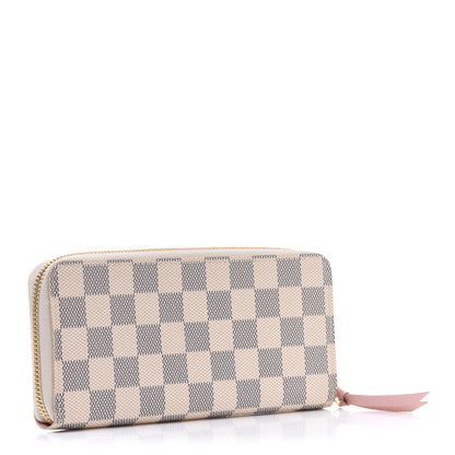 Louis Vuitton Damier Azur Clemence Wallet Rose Ballerine 3 of 8