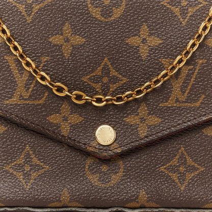 Louis Vuitton Monogram Pochette Felicie Chain Wallet Fuchsia 13 of 19