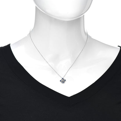 Tiffany Platinum Blue Sapphire Schlumberger Lynn Pendant Necklace 2 of 5