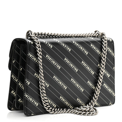 Gucci X BALENCIAGA Calfskin Logo Print Small Dionysus Shoulder Bag Black 3 of 11