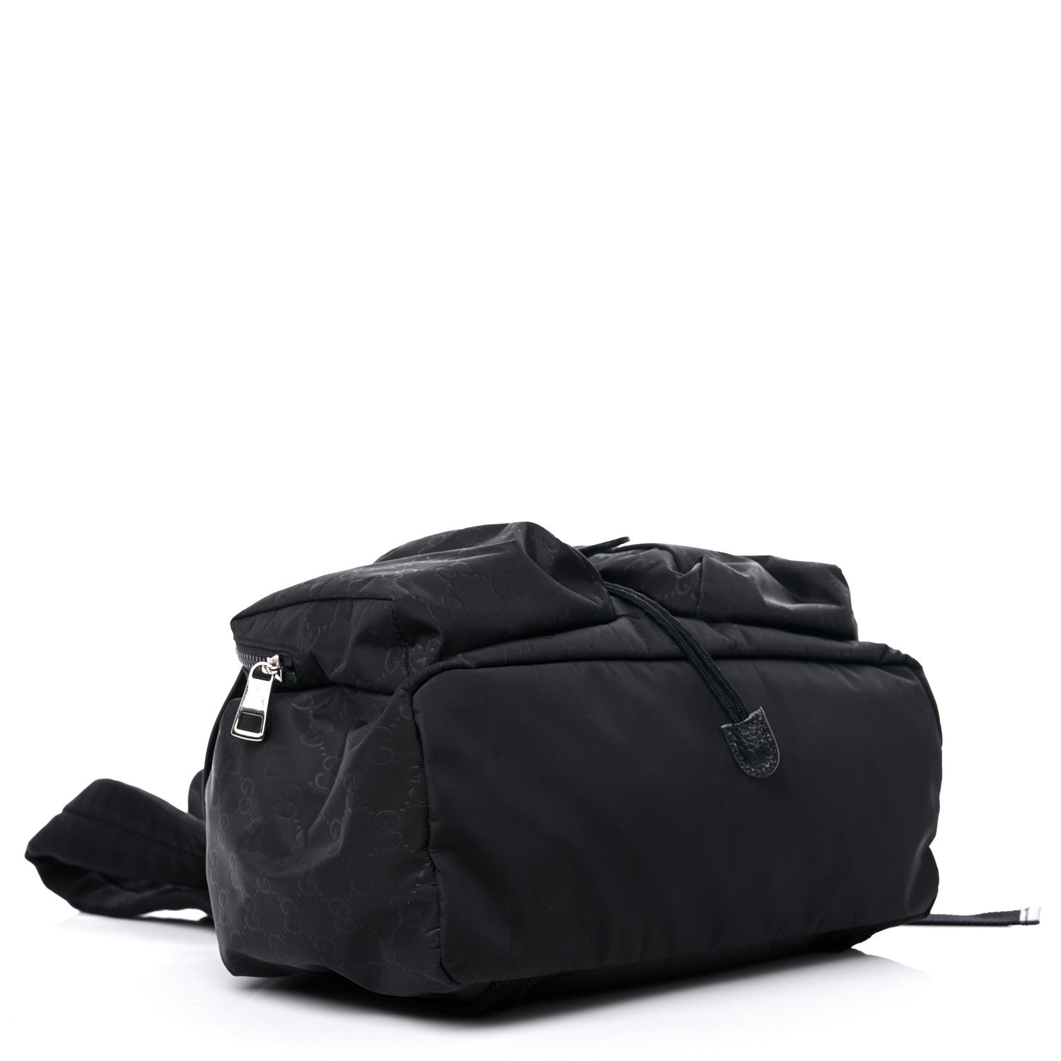 Gucci Nylon Monogram Medium Light Single Buckle Backpack Black 4 of 13