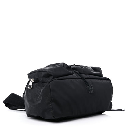 Gucci Nylon Monogram Medium Light Single Buckle Backpack Black 4 of 13