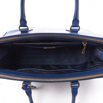 Prada Saffiano Medium Galleria Double Zip Tote Azzurro 4 of 8