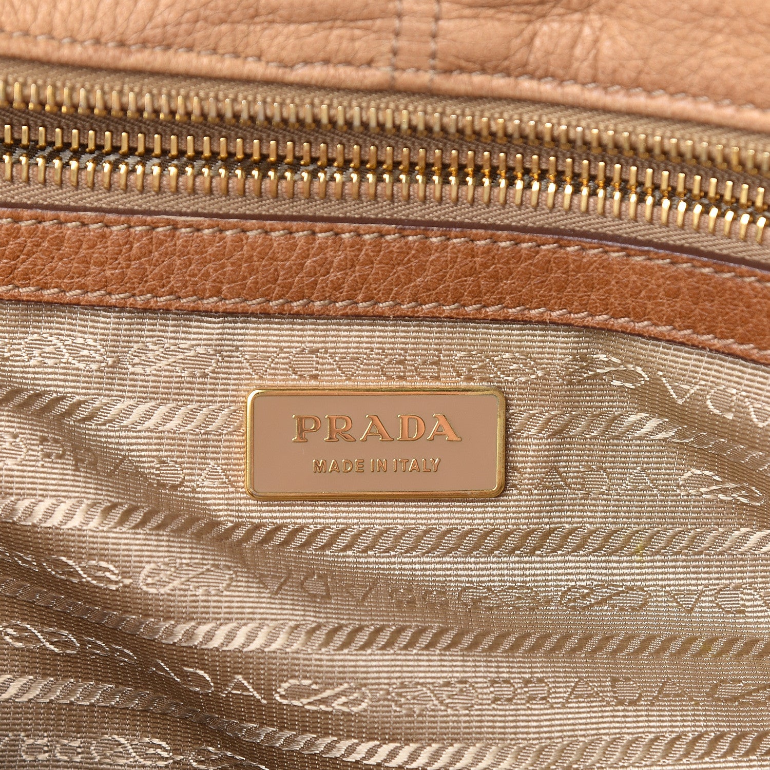 Prada Cervo Deerskin Gaufre Dome Satchel Naturale 6 of 30