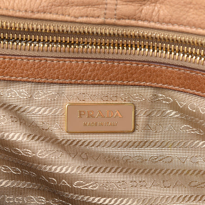 Prada Cervo Deerskin Gaufre Dome Satchel Naturale 6 of 30