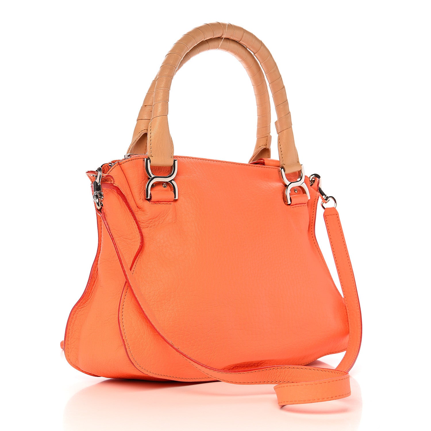 Chloe Calfskin Medium Marcie Satchel Orange Fizz 2 of 9