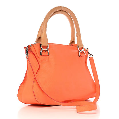 Chloe Calfskin Medium Marcie Satchel Orange Fizz 2 of 9