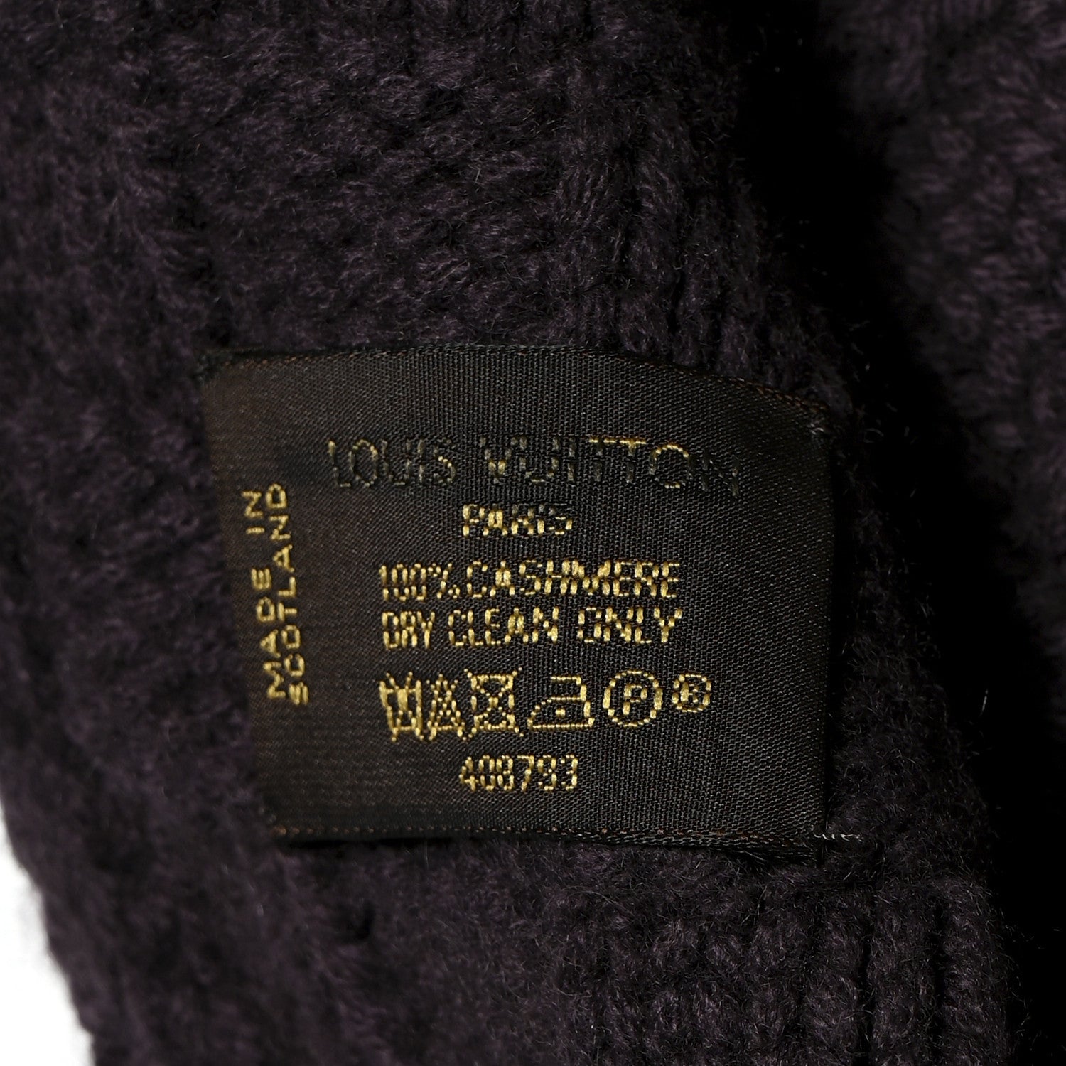 Louis Vuitton Cashmere Damier Helsinki Scarf Purple 3 of 3