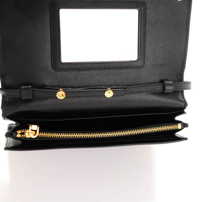 Prada Saffiano Metal Flap Wallet Nero Black 5 of 8