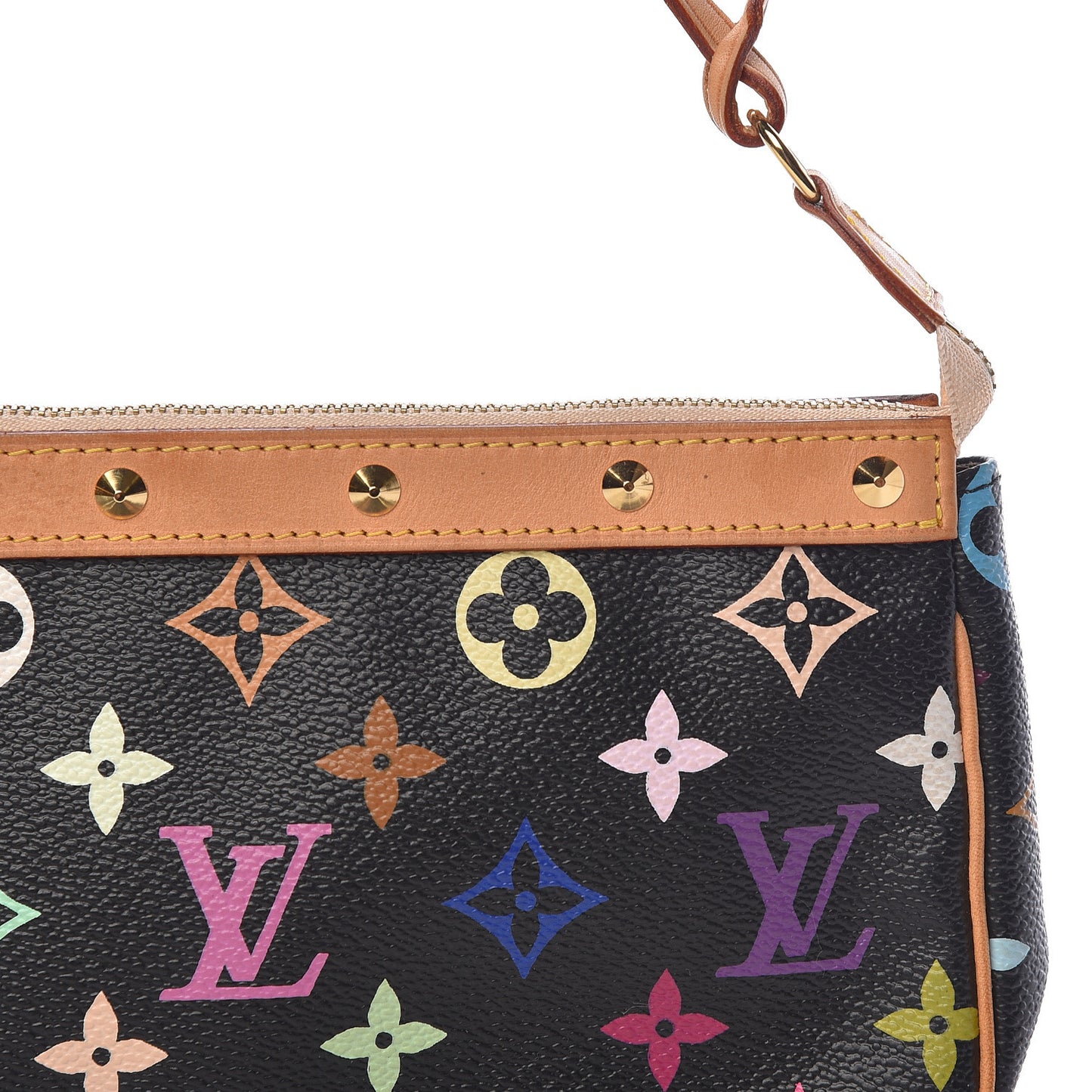 Monogram Multicolor Pochette Accessories Black