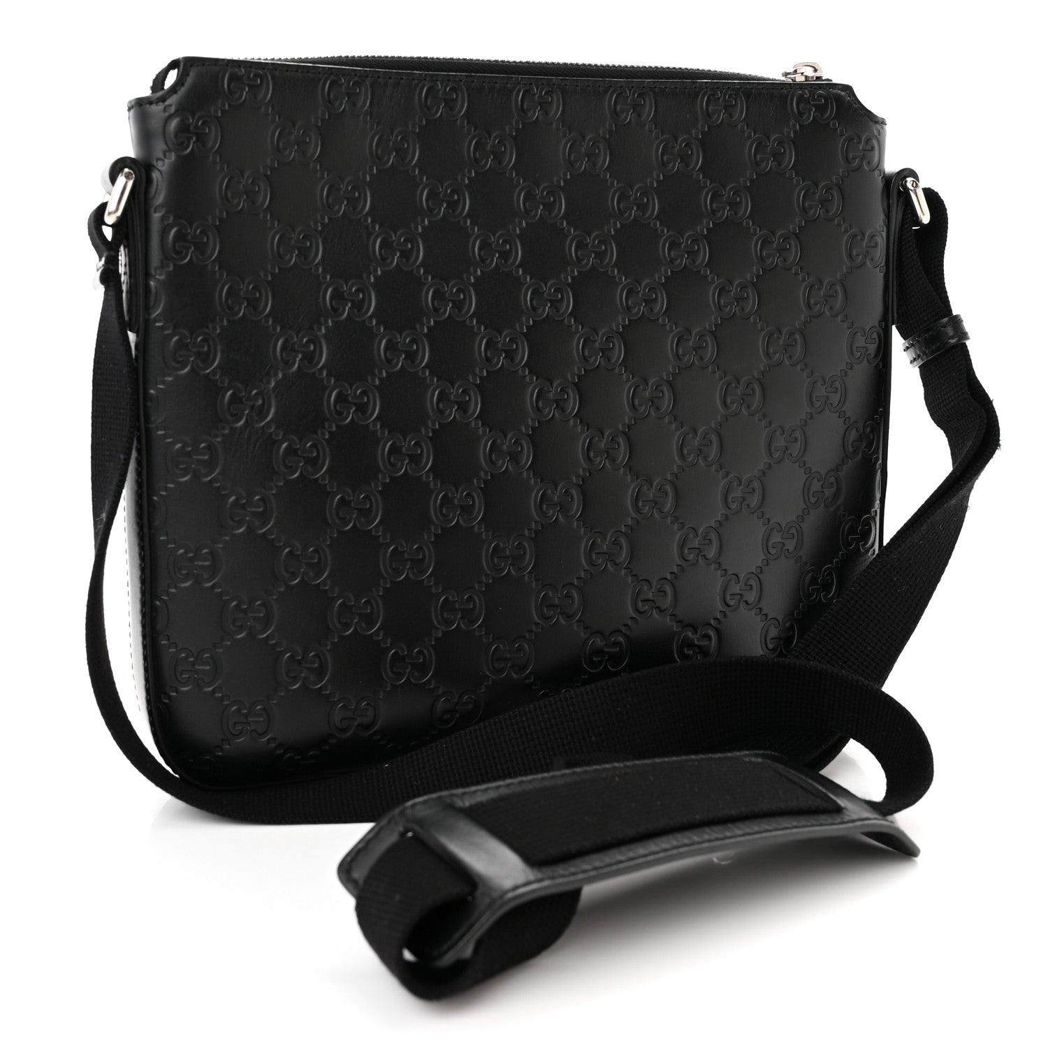 Gucci Guccissima Signature Small Messenger Bag Black 3 of 12