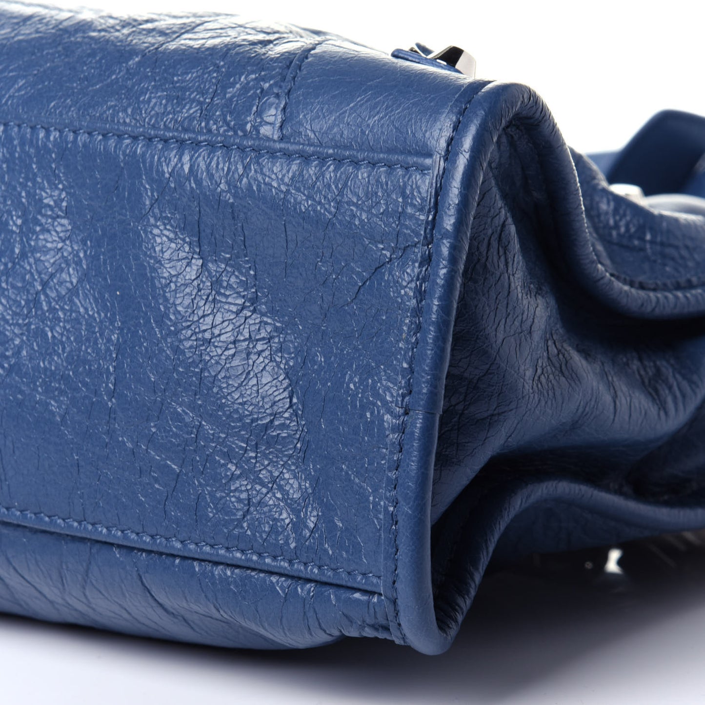 Agneau Classic Silver Hardware S City Denim Blue