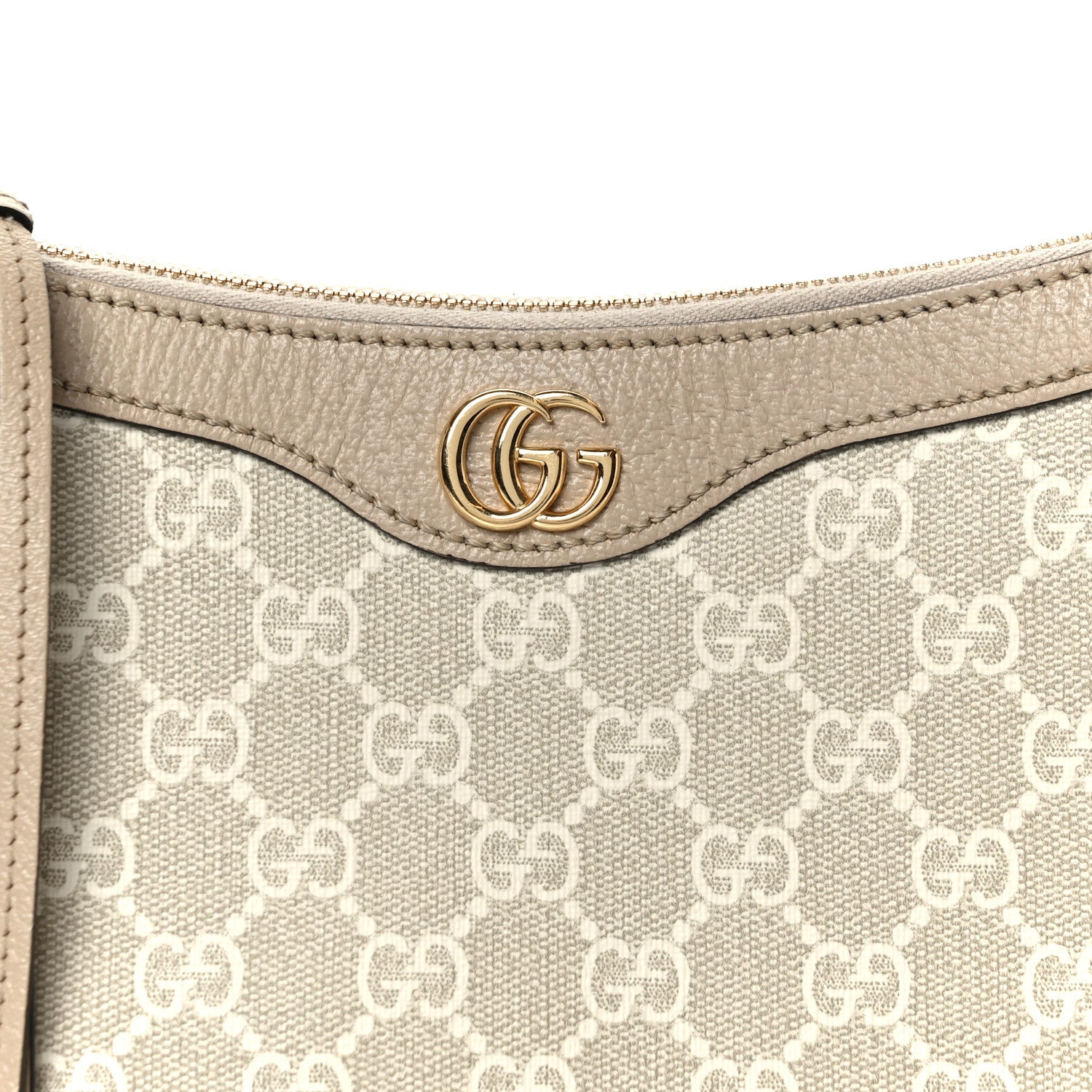 Gucci GG Supreme Monogram Textured Dollar Calfskin Small Ophidia Hobo Beige Mystic White Oatmeal 8 of 11