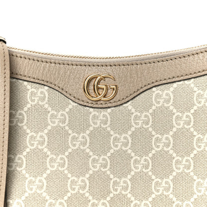 Gucci GG Supreme Monogram Textured Dollar Calfskin Small Ophidia Hobo Beige Mystic White Oatmeal 8 of 11