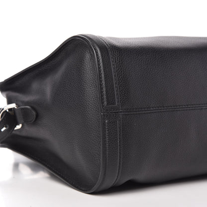 Alexander McQueen Pebbled Calfskin Small Skull Padlock Zip Around Tote Black 6 of 10