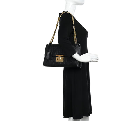Gucci Guccissima Medium Padlock Shoulder Bag Black 3 of 10