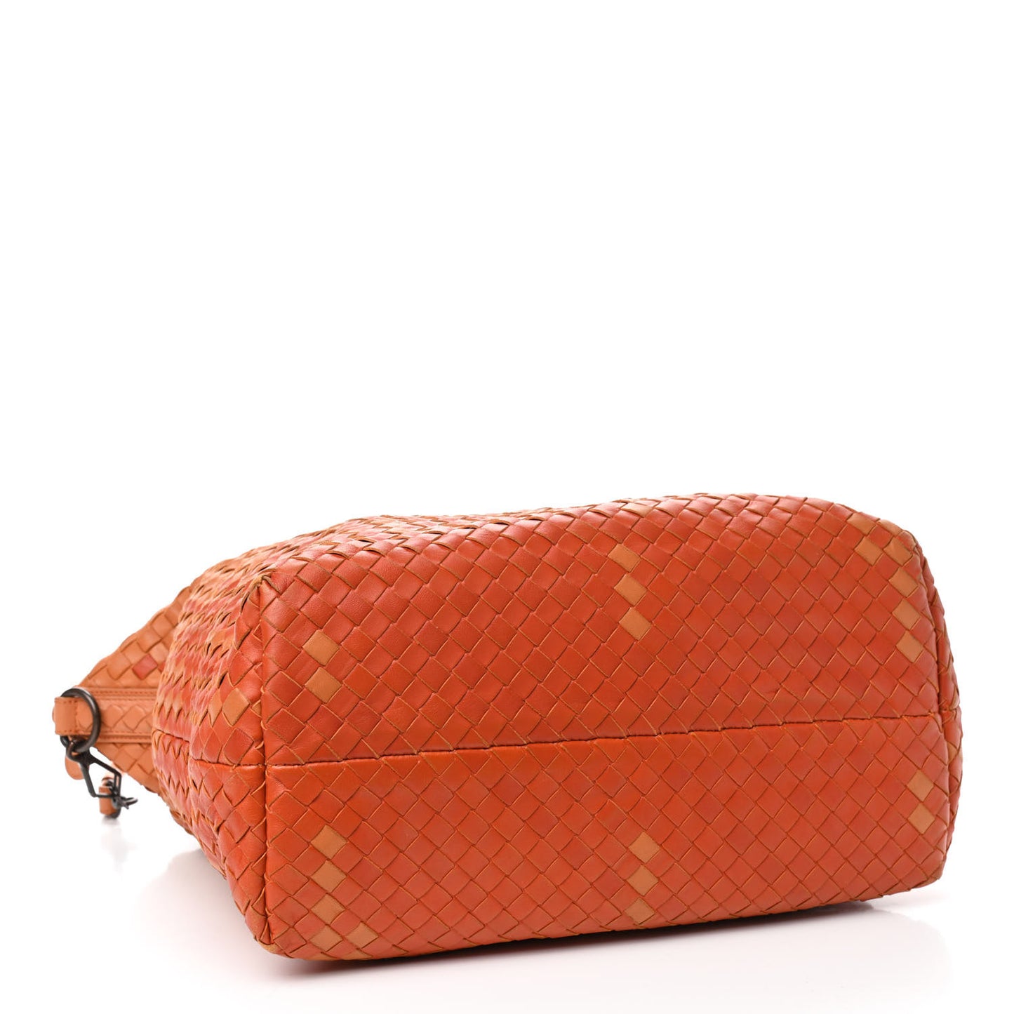 Nappa Intrecciato Medium Convertible Tote Tangerine