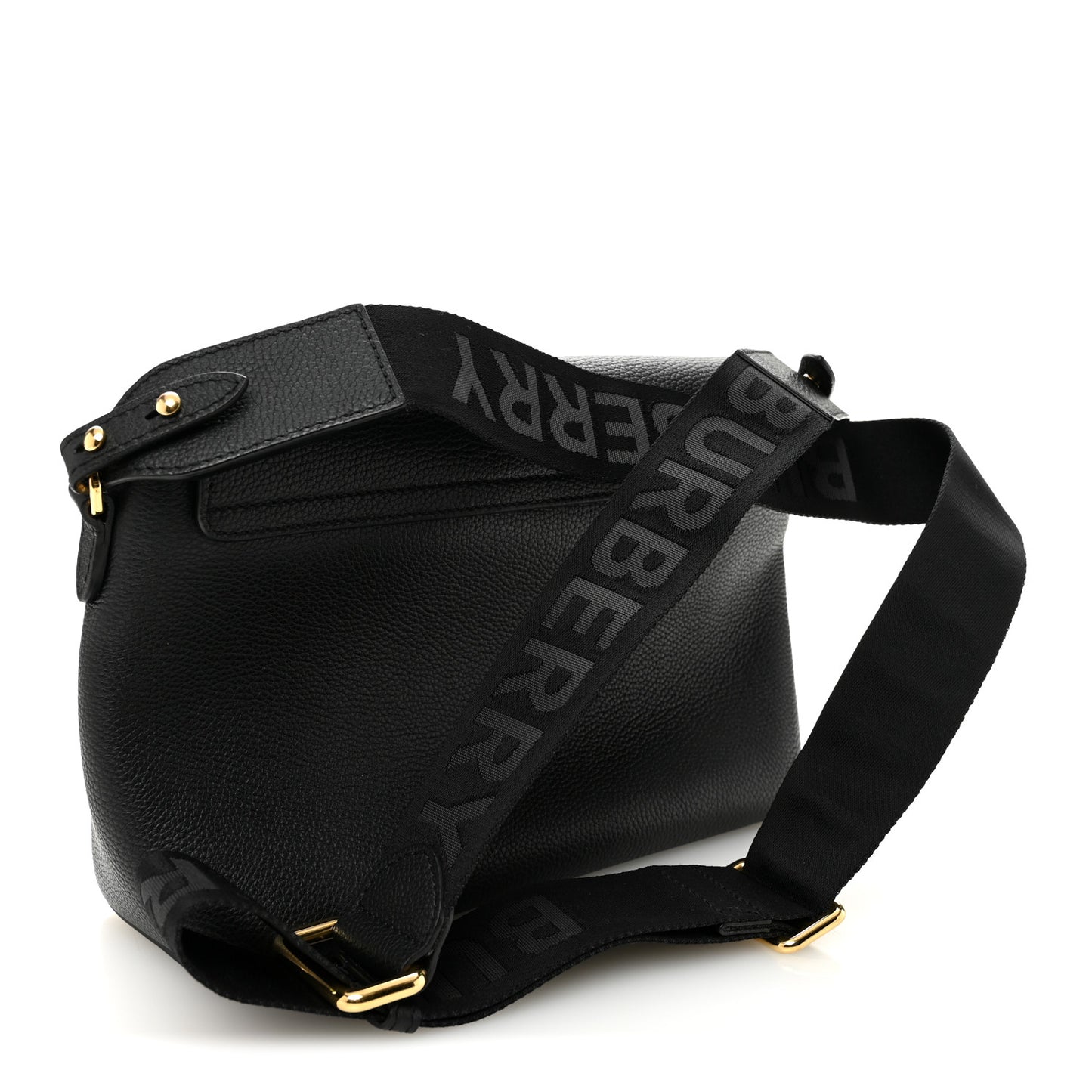 Grainy Calfskin Vintage Check Note Crossbody Bag Black